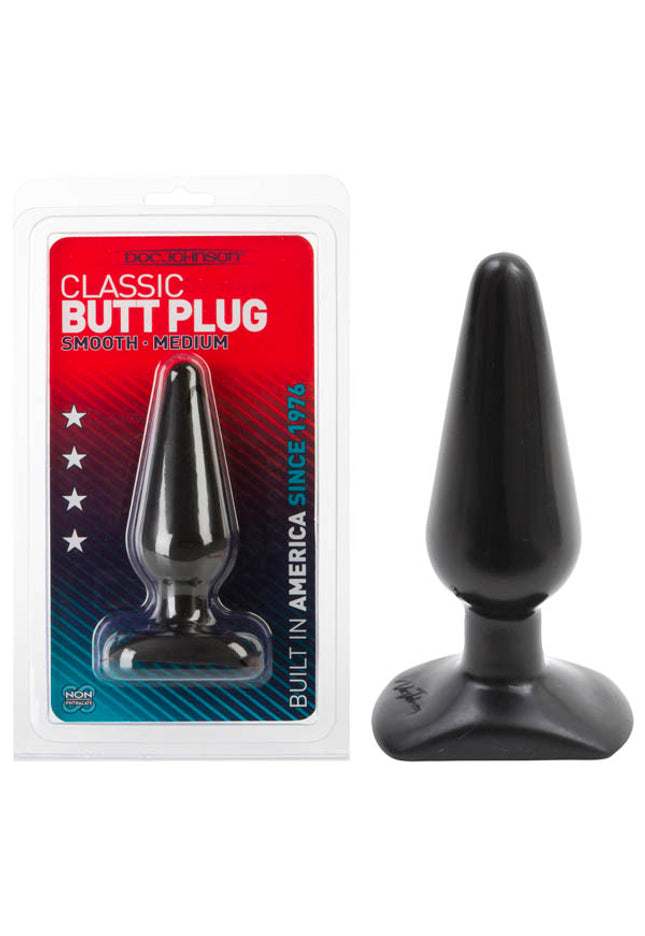 Classic Butt Plug - Black 14 cm (5.5'') Medium Smooth Butt Plug
