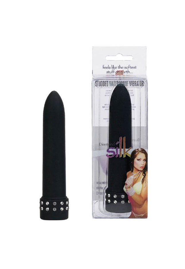 Diamond Silk - Black 10.15 cm (4'') Vibrator