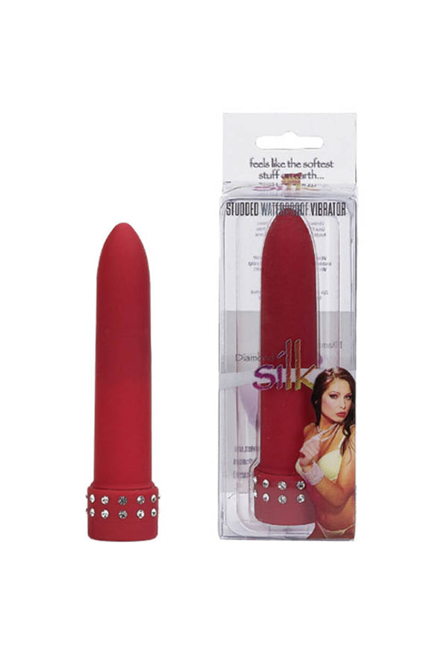 Diamond Silk - Red 10.15 cm (4'') Vibrator