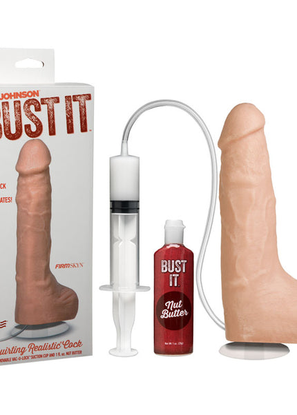 Bust It 8.5'' Squirting Dong - Flesh 21.6 cm Squirting Dong with Lube