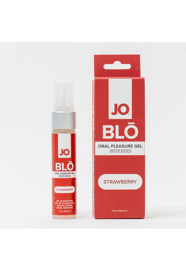 JO Blo Strawberry - Strawberry Flavoured Oral Pleasure Gel - 30 ml Bottle