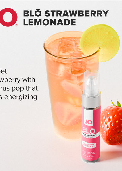 JO Blo Strawberry Lemonade - Strawberry Lemonade Flavoured Oral Pleasure Gel - 30 ml Bottle