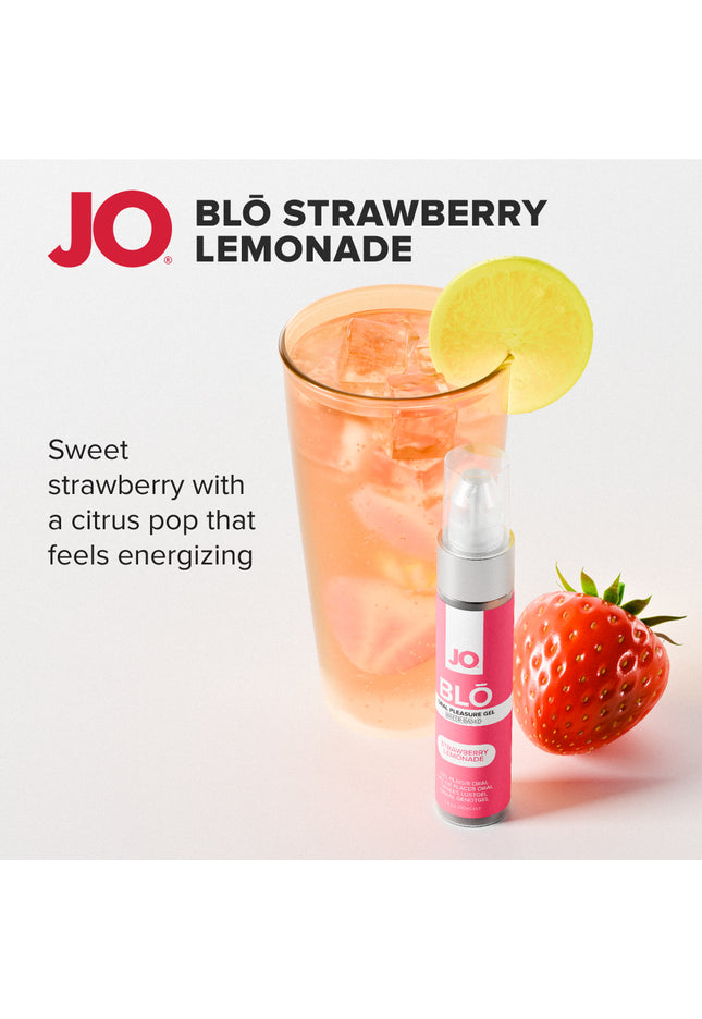 JO Blo Strawberry Lemonade - Strawberry Lemonade Flavoured Oral Pleasure Gel - 30 ml Bottle