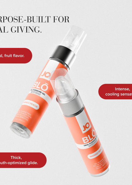 JO Blo Mango Peach - Mango Peach Flavoured Oral Pleasure Gel - 30 ml Bottle