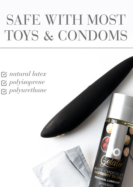 JO Gelato White Chocolate Raspberry Lube - 30 mL - White Chocolate Raspberry Flavoured Water Based Lubricant - 30 ml Bottle