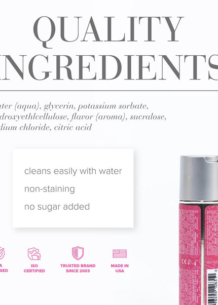 JO Candy Shop Cotton Candy Lube - 60 mL - Cotton Candy Flavoured Water Based Lubricant - 60 ml Bottle