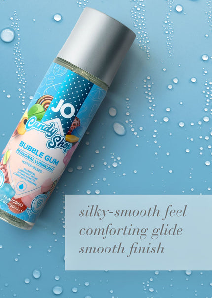 JO Candy Shop Bubblegum Lube - 60 mL - Bubblegum Flavoured Water Based Lubricant - 60 ml Bottle