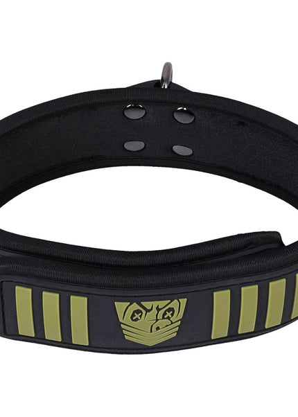 Fort Troff - Tactical Collar & Leash - Black/Green Restraint