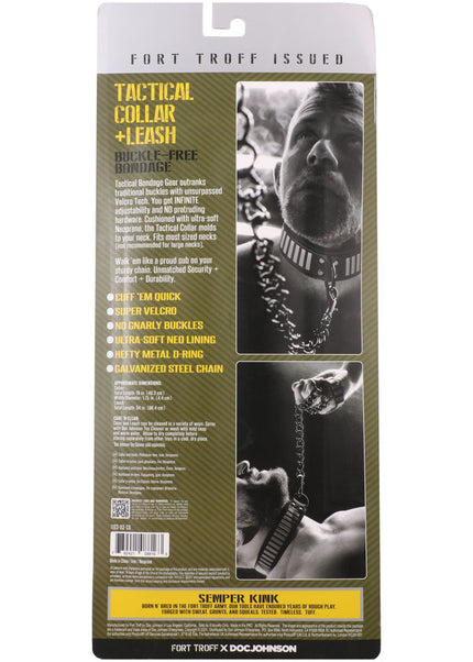 Fort Troff - Tactical Collar & Leash - Black/Green Restraint