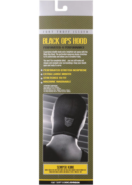 Fort Troff Black Ops Hood Regular - Black Hood