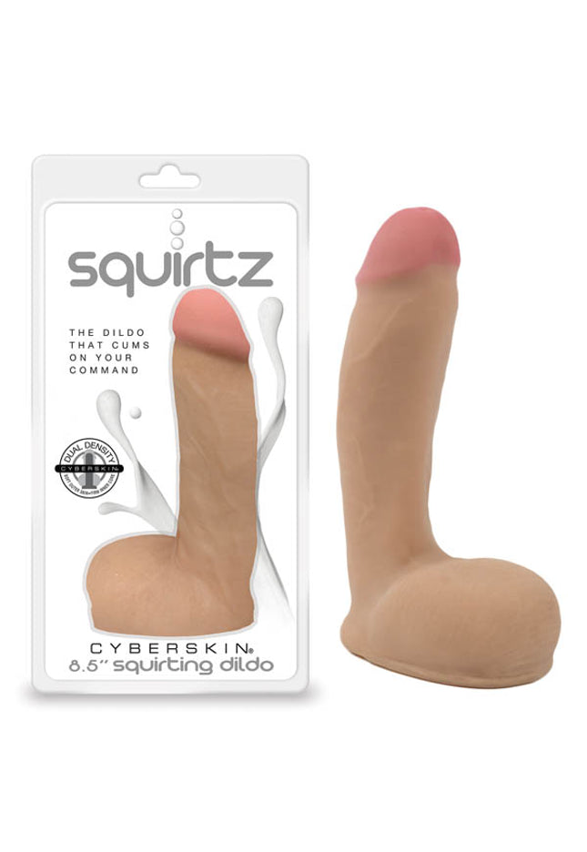 Squirtz CyberSkin 8.5'' Squirting Dildo - Flesh 21.6 cm Squirting Dong
