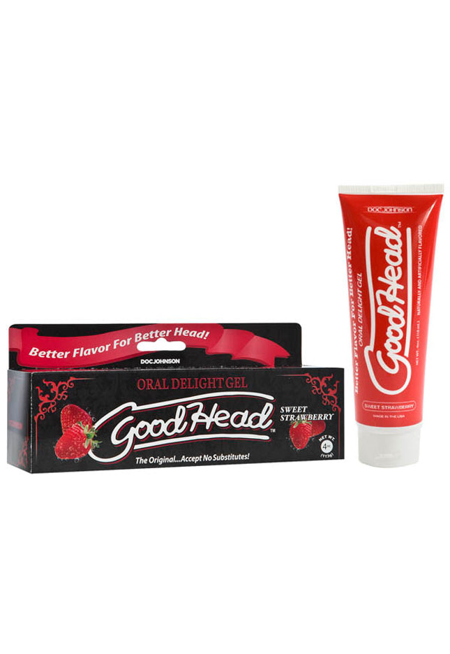 GoodHead Oral Delight Gel - Sweet Strawberry Flavoured Oral Sex Lotion - 113 g Tube