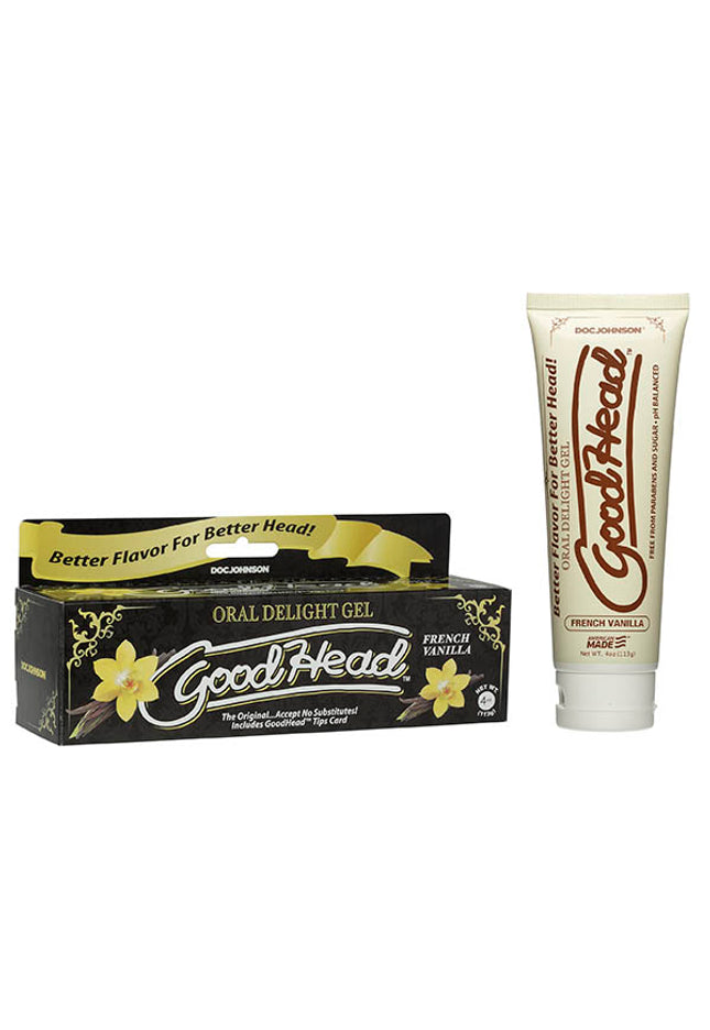 GoodHead Oral Delight Gel - French Vanilla Flavoured Oral Sex Lotion - 113 g Tube
