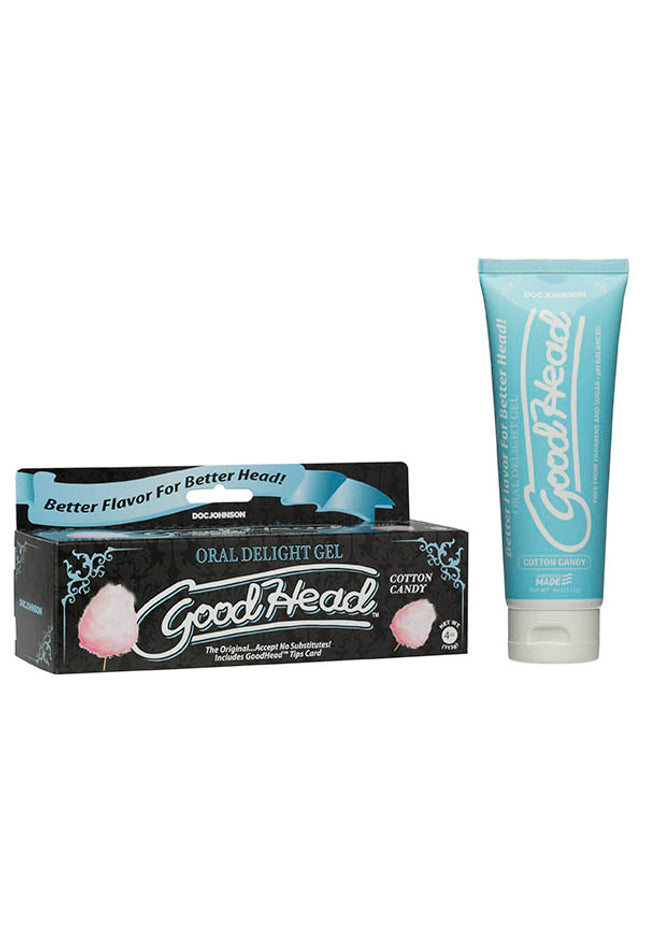 GoodHead Oral Delight Gel - Cotton Candy Flavoured Oral Sex Lotion - 113 g Tube