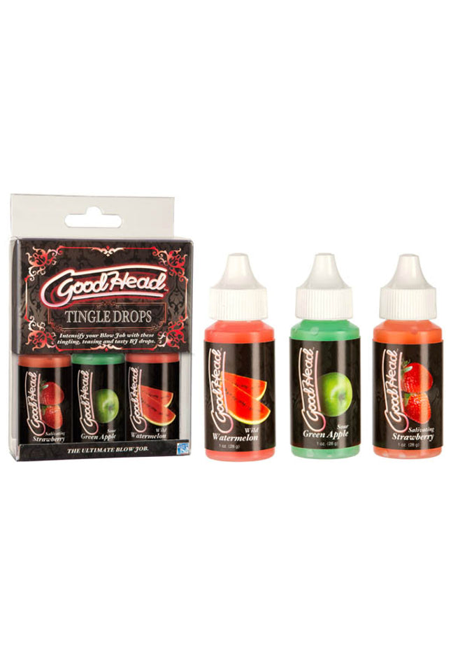 Goodhead - Tingle Drops - Oral Sex Gels - Pack of 3 Flavoured 29 ml Bottles