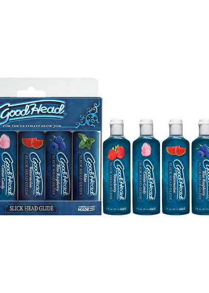 GoodHead Slick Head Glide - Flavoured Water based Lubes - Set of 5 x 30 ml Bottles