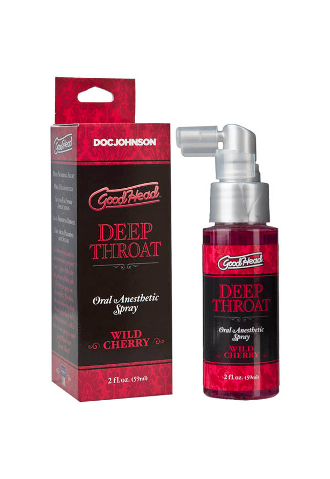 GoodHead Deep Throat Spray - Wild Cherry Flavoured Deep Throat Spray - 59 ml Bottle