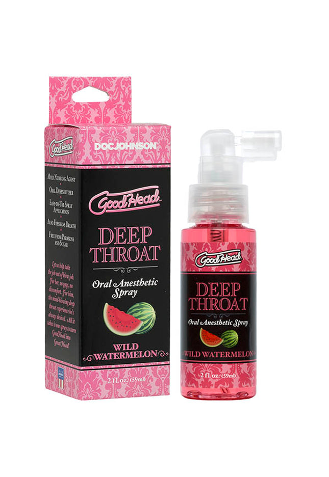 GoodHead Deep Throat Spray - Wild Watermelon Flavoured Deep Throat Spray - 59 ml Bottle