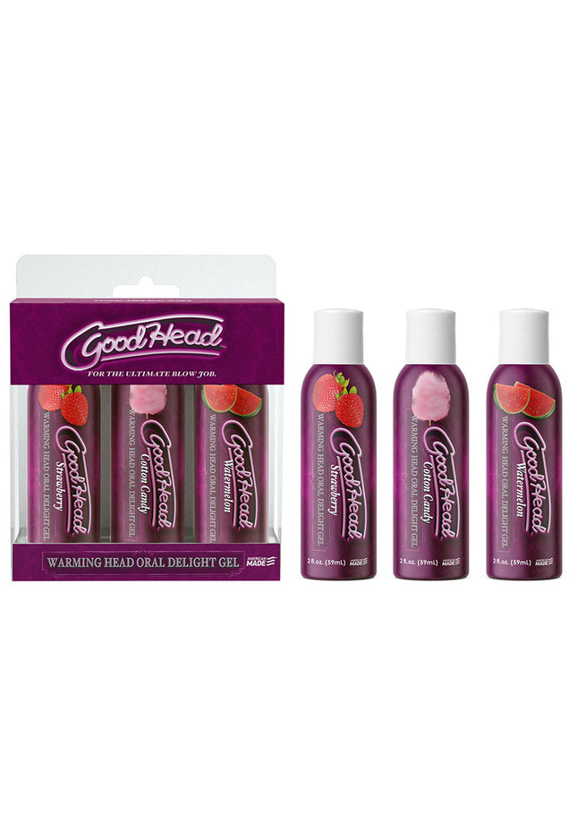GoodHead Warming Head Oral Delight Gel - Flavoured Oral Sex Gel - 3 Pack