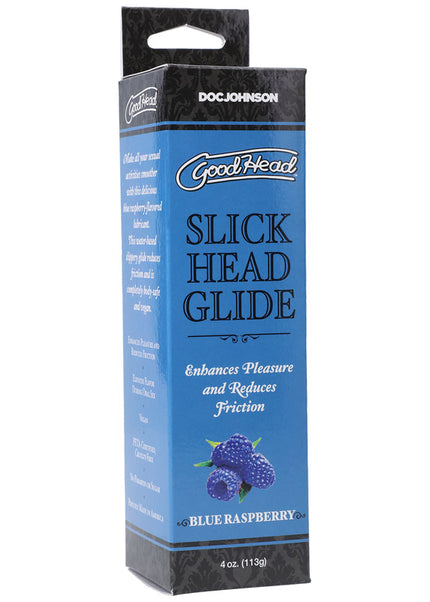 GoodHead Slick Head Glide - Blue Raspberry - Blue Raspberry Flavoured Lubricant - 120 ml Tube