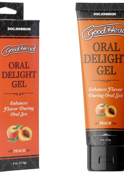 GoodHead Oral Delight Gel - Peach - Peach Flavoured Oral Gel - 120 ml Tube