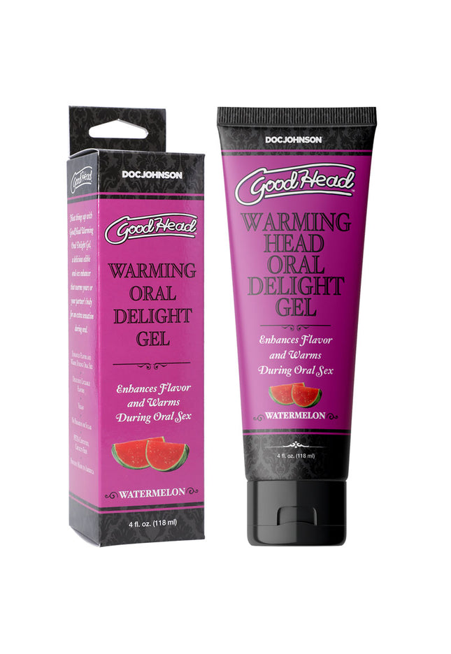 GoodHead Warming Head Oral Delight Gel - Watermelon - Watermelon Flavoured Oral Gel - 120 ml Tube