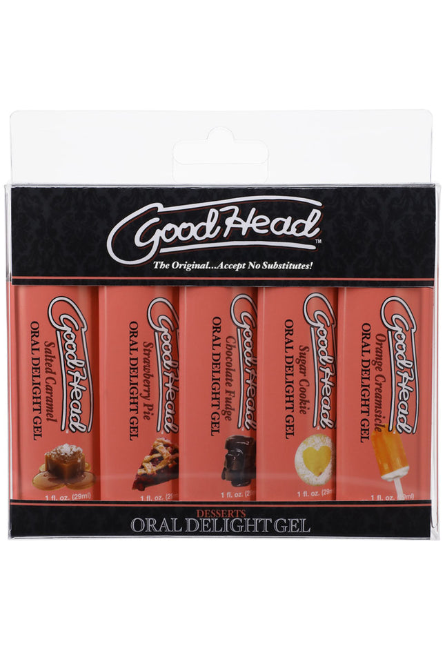 GoodHead Oral Delight Gel - Desserts - Flavoured Oral Gels - Set of 5 x 30ml Bottles