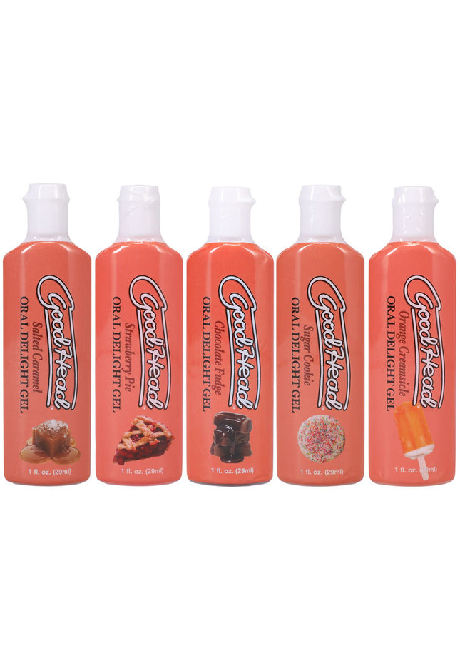 GoodHead Oral Delight Gel - Desserts - Flavoured Oral Gels - Set of 5 x 30ml Bottles