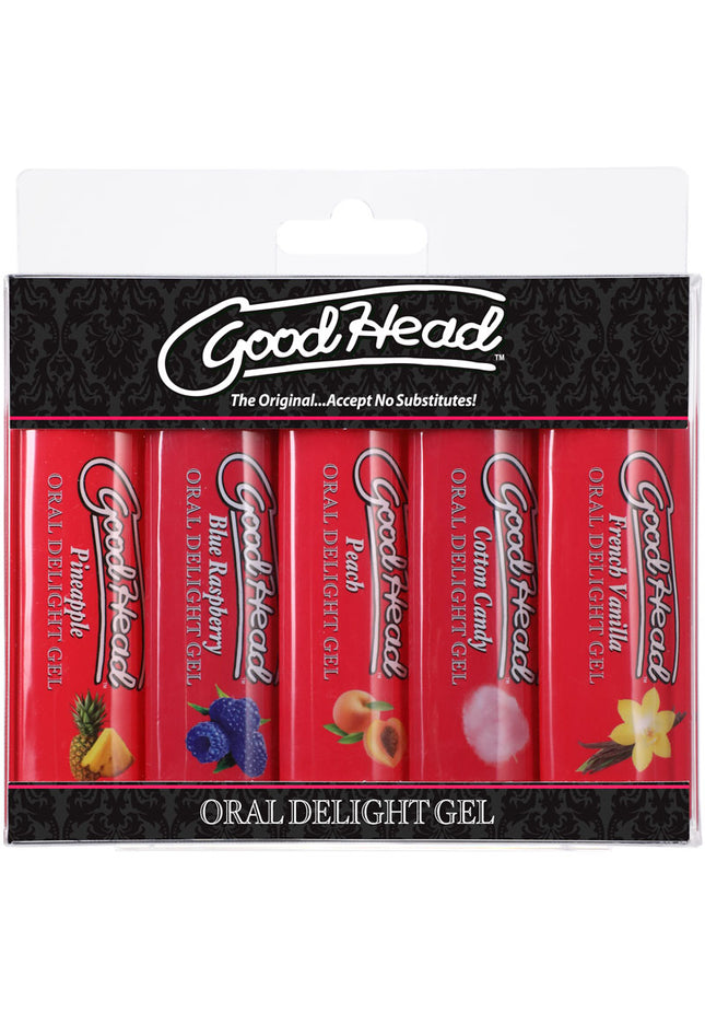 GoodHead Oral Delight Gel - 5 Pack - Flavoured Oral Gels - Set of 5 x 30ml Bottles