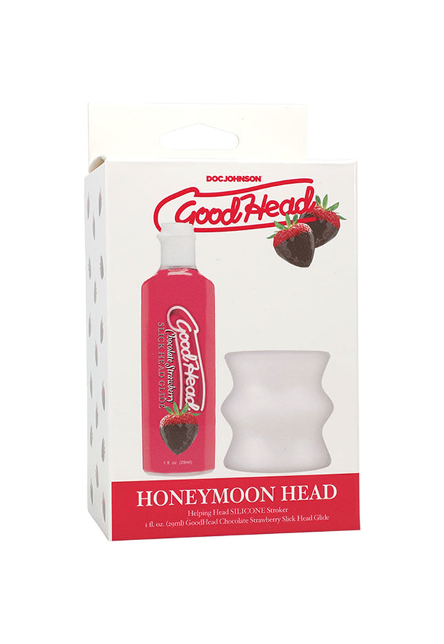 GoodHead Honeymoon Head - Kit - Chocolate Strawberry GoodHead Glide with Helping Head Stroker