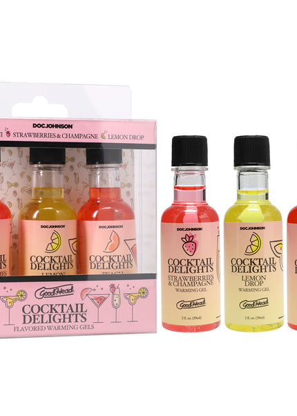 GoodHead Cocktail Delights - Flavoured Warming Oral Sex Gels - 59 ml Bottles - Set of 3