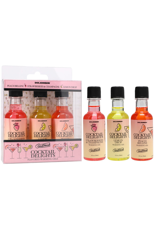 GoodHead Cocktail Delights - Flavoured Warming Oral Sex Gels - 59 ml Bottles - Set of 3