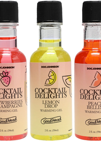 GoodHead Cocktail Delights - Flavoured Warming Oral Sex Gels - 59 ml Bottles - Set of 3