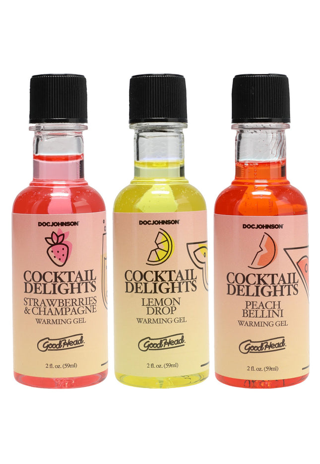 GoodHead Cocktail Delights - Flavoured Warming Oral Sex Gels - 59 ml Bottles - Set of 3