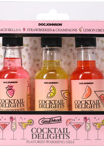 GoodHead Cocktail Delights - Flavoured Warming Oral Sex Gels - 59 ml Bottles - Set of 3