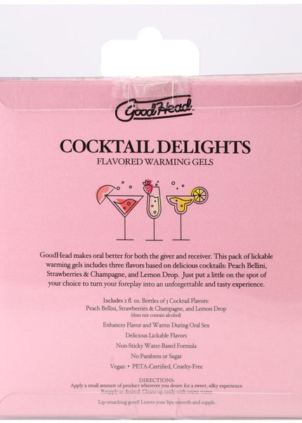 GoodHead Cocktail Delights - Flavoured Warming Oral Sex Gels - 59 ml Bottles - Set of 3