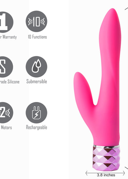 Maia Victoria - Pink 15.2 cm USB Rechargeable Rabbit Vibrator