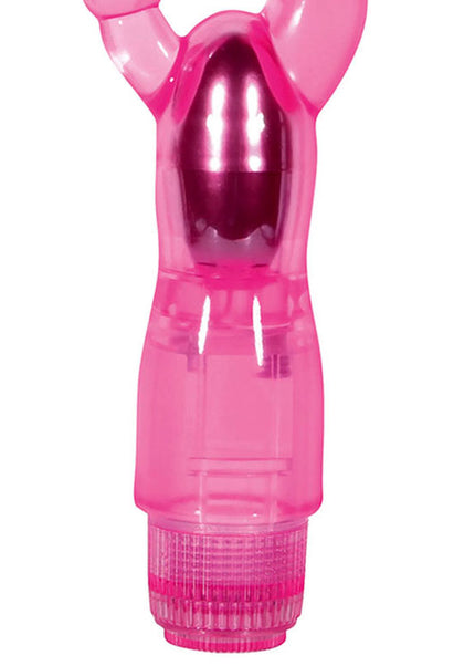 Adam & Eve Dual Pleasure Vibe - Pink 12 cm (4.75'') Vibrator with Anal Probe