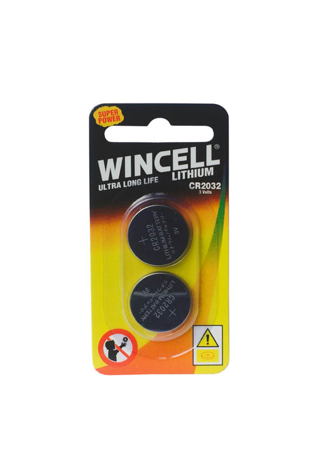 Wincell CR2032 Batteries - Lithium Cell Batteries - CR2032 2 Pack