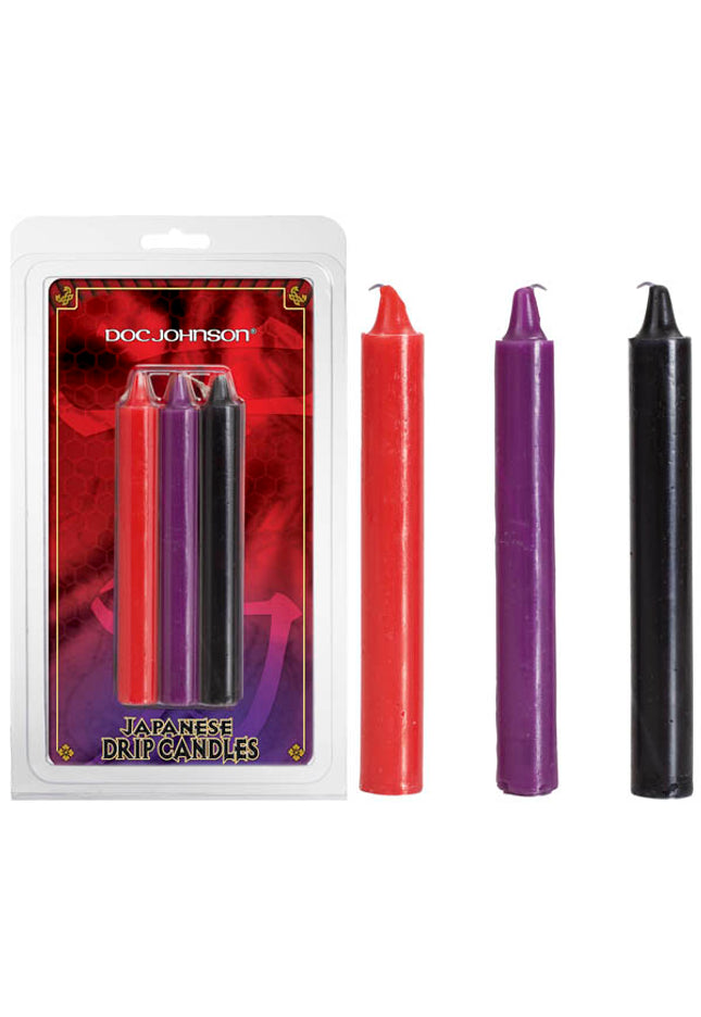 Japanese Drip Candles - Coloured - Multi-Coloured 3-Pack