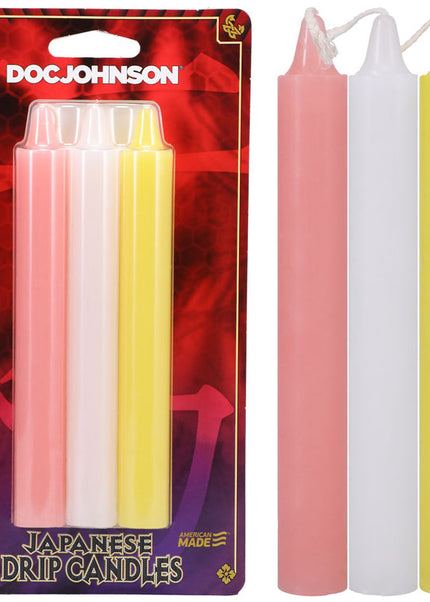 Japanese Drip Candles - Light - Light Coloured 3 Pack