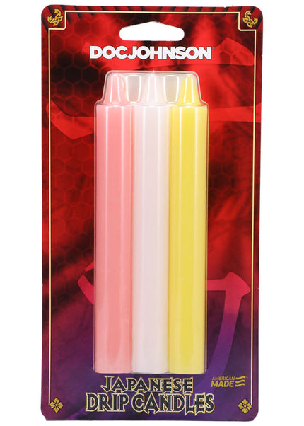 Japanese Drip Candles - Light - Light Coloured 3 Pack