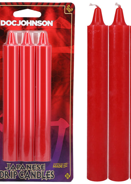 Japanese Drip Candles - Red - Red 3-Pack
