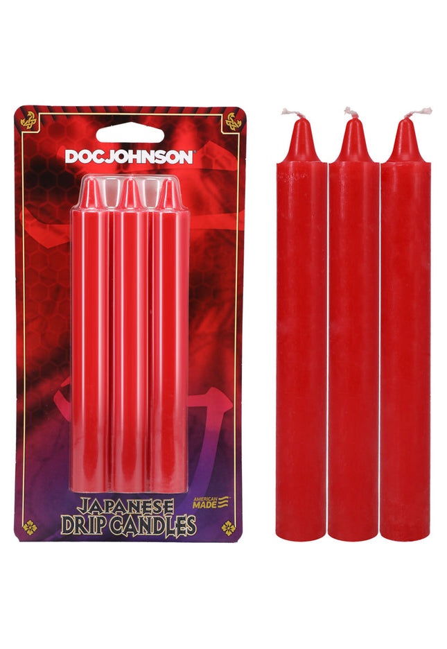 Japanese Drip Candles - Red - Red 3-Pack