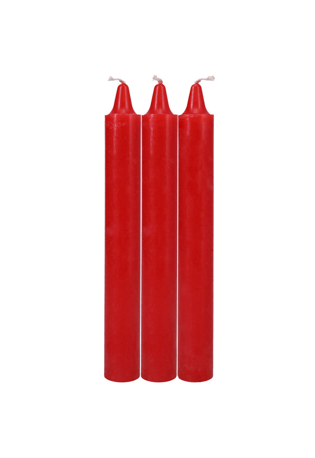 Japanese Drip Candles - Red - Red 3-Pack