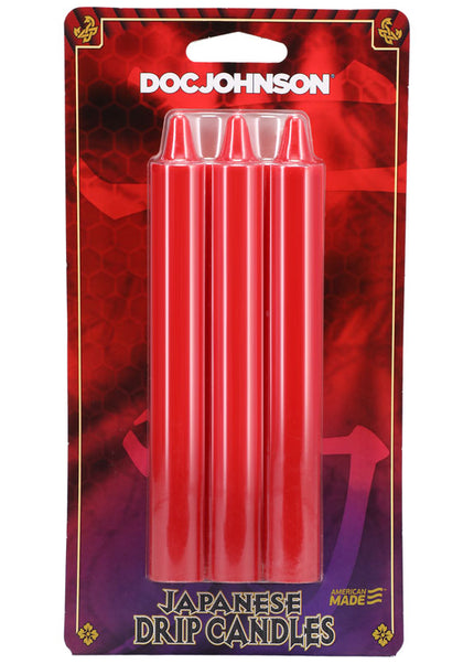 Japanese Drip Candles - Red - Red 3-Pack