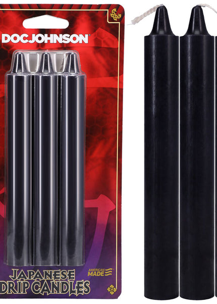 Japanese Drip Candles - Black - Black 3-Pack