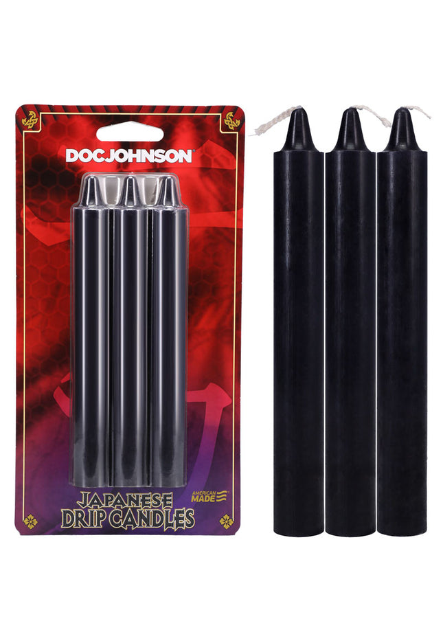 Japanese Drip Candles - Black - Black 3-Pack
