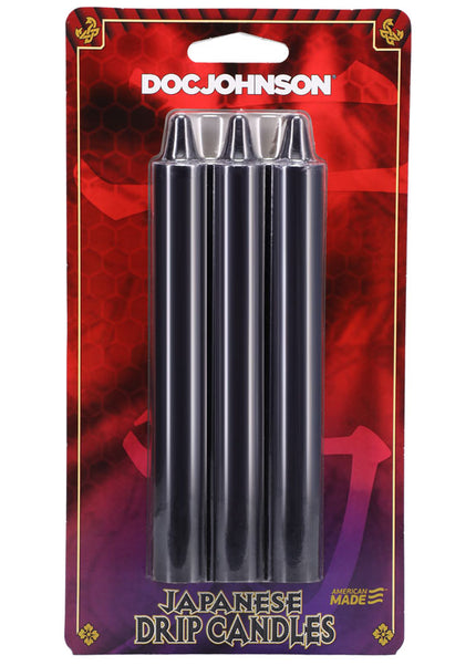 Japanese Drip Candles - Black - Black 3-Pack