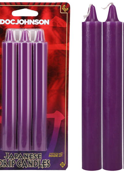Japanese Drip Candles - Purple - Purple 3-Pack